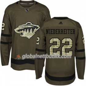 Minnesota Wild Hockeydrakt Nino Niederreiter 22 2017-2018 Camo Grønn Adidas Authentic - Herre